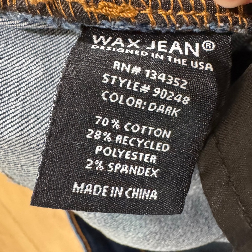 Wax Jean Sustainable Denim Bootcut Dark Wash Stretch Jeans 90248 Size 5/27 NEW - Picture 6 of 8